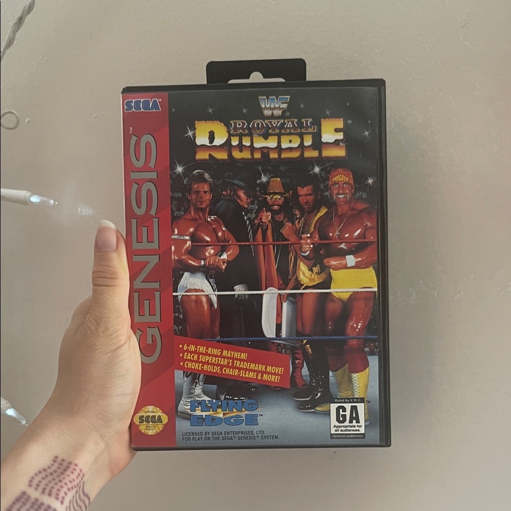 1993 WWF Royal Rumble SEGA Genesis Vintage Video Game